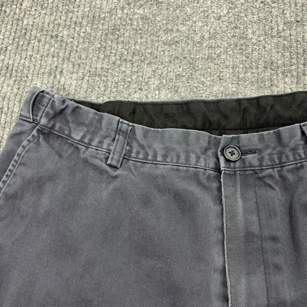 LL Bean Pants Mens 36x29 Grey Cotton Comfort Waist Flannel Lined Gorpcore
